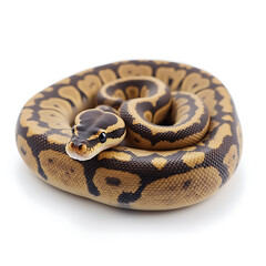 Royal python snake white background