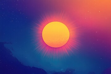 Vibrant celestial sunburst