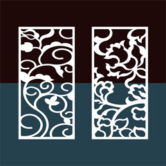 Kitchen and Hall Jali geometric CNC jaali pattern for laser cutting and interior designing vector graphics