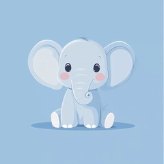 Fototapeta premium illustration of an elephant sitting