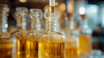 Luxury Fragrance Chemist Crafting Rare Perfume Scents in High-End Laboratory