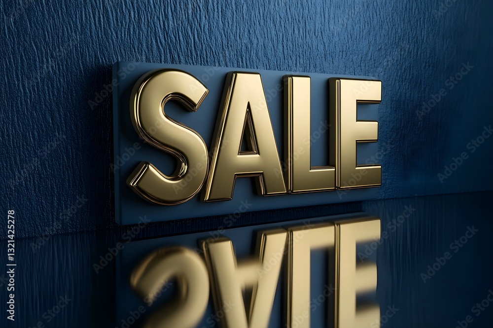 Fototapete sale as text for advertising or as a graphic element. 3d rendering