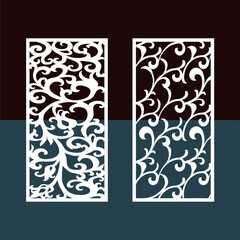 Kitchen and Hall Jali geometric CNC jaali pattern for laser cutting and interior designing vector graphics
