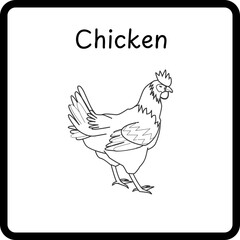 Animals Coloring E Book for Kid - chicken (3)