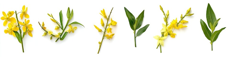 Yellow Blossoms and Greenery Arrangement