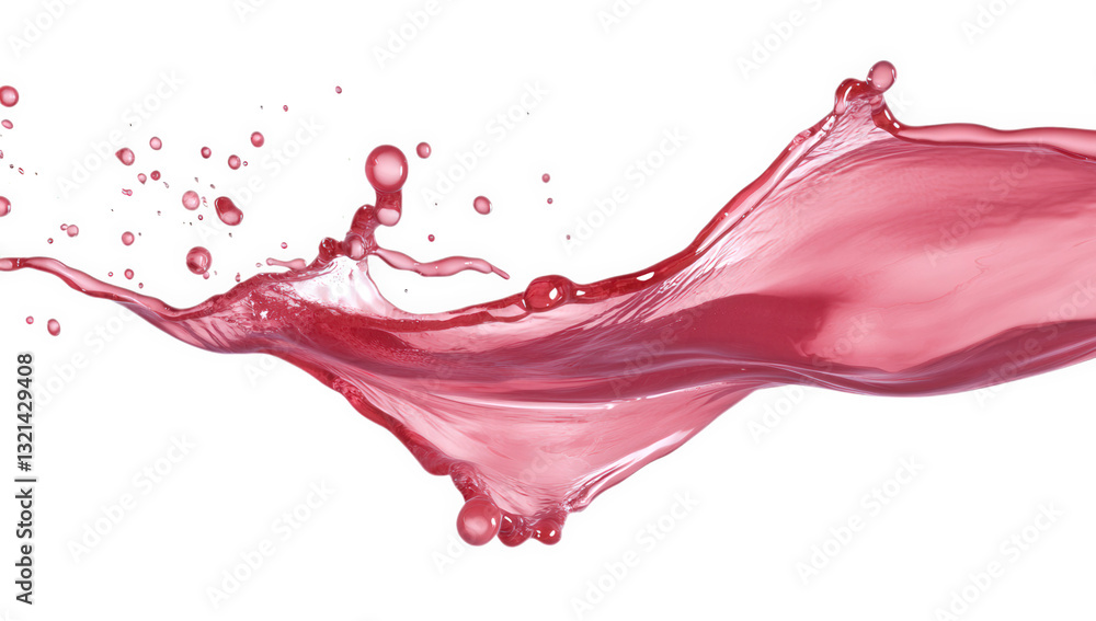 Poster a dynamic splash of red liquid capturing the fluid motion and energy perfect for use in design and a