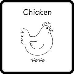 Animals Coloring E Book for Kid - chicken (2)