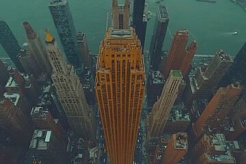 Plakat NYC Skyscrapers Aerial View.