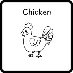 Animals Coloring E Book for Kid - chicken (3)