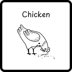 Animals Coloring E Book for Kid - chicken (2)