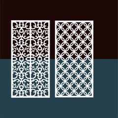 Kitchen and Hall Jali geometric CNC jaali pattern for laser cutting and interior designing vector graphics