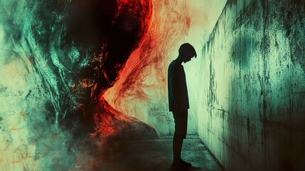Inner Turmoil: A poignant depiction of emotional struggle
