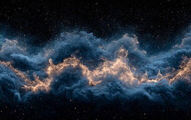 Fototapeta premium Cosmic clouds, swirling nebula, stars, space