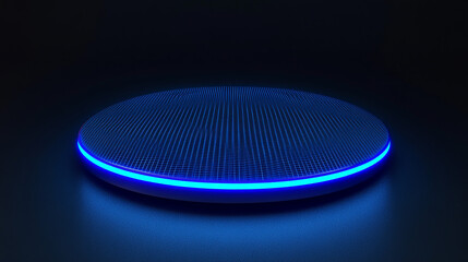 Futuristic Wireframe Representation of Modern Technology