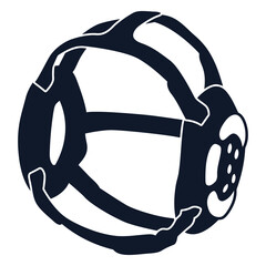 Wrestling Headgear Silhouette: A stylized silhouette of essential headgear used in wrestling and combat sports, showcasing protection and athletic prowess.