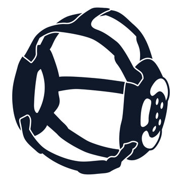 Wrestling Headgear Silhouette: A stylized silhouette of essential headgear used in wrestling and combat sports, showcasing protection and athletic prowess.