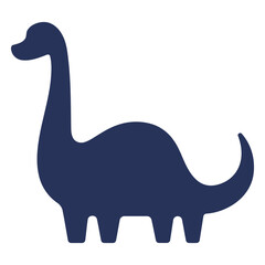 Fototapeta premium Silhouette of a Majestic Brachiosaurus: A stylized illustration showcases the graceful silhouette of a Brachiosaurus, an emblem of prehistoric wonder and the age of dinosaurs.