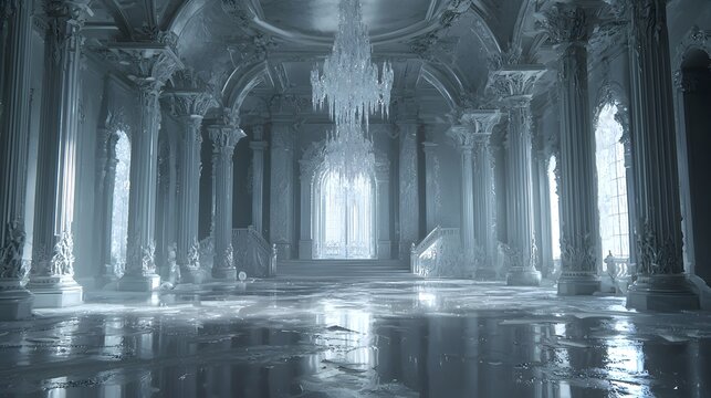 34. A frozen palace where an ice goddess rules over an eternal winter