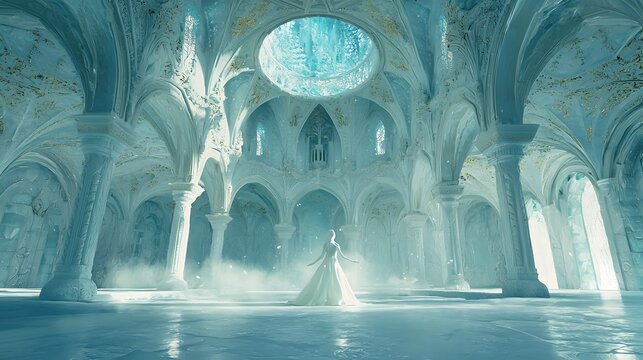 34. A frozen palace where an ice goddess rules over an eternal winter