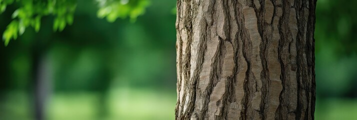 A close-up of a tree trunk showcases the intricate texture of the bark, embodying the beauty and resilience of nature through its detailed patterns and colors.