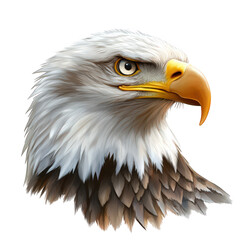 Obraz premium detailed illustration of a bald eagle's head showcasing its sharp gaze and distinct plumage emphasizing the beauty and majesty of iconic bird