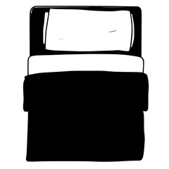 Towel, top view vectorized furniture, Towel furniture piece