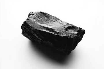 Fototapeta premium Dark, rectangular rock, smooth, solid, and weighty