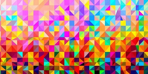 Abstract rainbow mosaic background, vibrant colorful geometric pattern, colorful texture, texture
