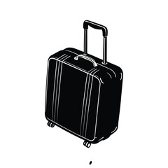 Beautiful luggage vector art illustration