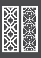 Kitchen and Hall Jali geometric CNC jaali pattern for laser cutting and interior designing vector graphics