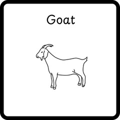 Animals Coloring E Book for Kid - goat (2)