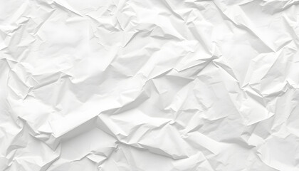 White wrinkled fabric texture. Paste poster template. Glued paper or fabric mockup, papercraft. White tone