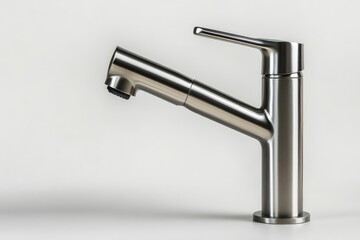Modern Brushed Stainless Steel Kitchen Faucet Pull Down Sprayer Contemporary Design