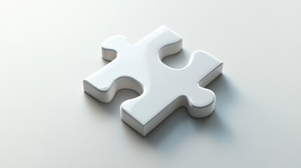 Obraz premium Isolated 3D Puzzle Piece with Subtle Light Reflection