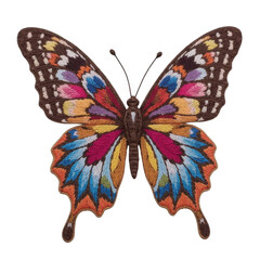 Vibrant butterfly with colorful wings, intricate patterns showcasing nature’s artistry, perfect for designs or educational materials. Isolated on white background or PNG