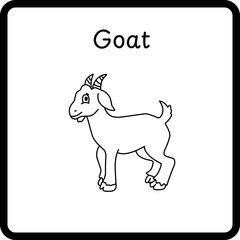 Animals Coloring E Book for Kid - goat