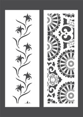 Kitchen and Hall Jali geometric CNC jaali pattern for laser cutting and interior designing vector graphics