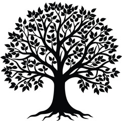 vector tree silhouette