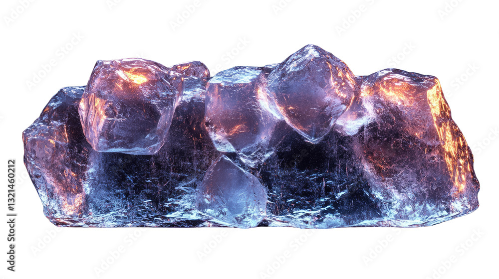 Aufkleber sparkling geode cluster: a mesmerizing cluster of shimmering geodes, displaying a rich display of co