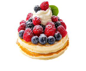 Chocolate Cake With Whipped Cream And Fruits