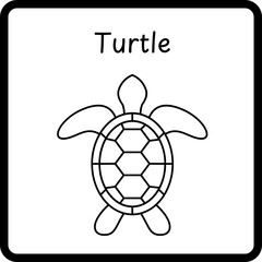 Obraz premium Animals Coloring E Book for Kid - turtle (2)