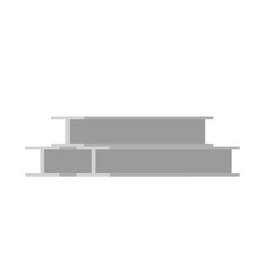 Stack of pipes, isolated realistic pile of metal parts for building and industry construction. Pipelines and piping technologies