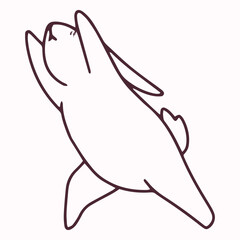 Dancing Bunny's Grace: An adorable bunny delights in a moment of dance, striking a graceful pose with pure joy, conveying a sense of freedom.