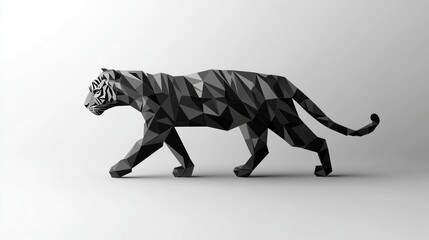 Obraz premium Abstract polygonal tiger design