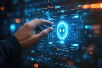 Digital Login Interface Cyber Security Touchscreen User Authentication Account Access Registration