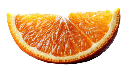 Zesty Orange Slice: Close-up of a vibrant orange slice, showcasing its juicy texture and bright color, offering a refreshing visual experience.