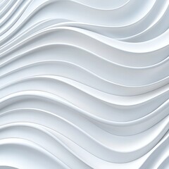 White wavy wall design, interior, abstract background, texture