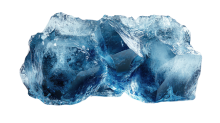 Gleaming Blue Crystals: A mesmerizing cluster of glistening blue crystals, showcasing the raw beauty and intricate formations found in the heart of the earth.