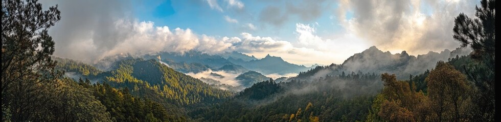 Majestic Mountain Range Panorama
