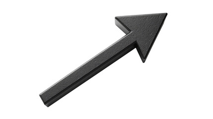 Ascending Symbol: A minimalist, textured, black arrow points upwards at a slight angle, conveying growth, direction, and forward movement.